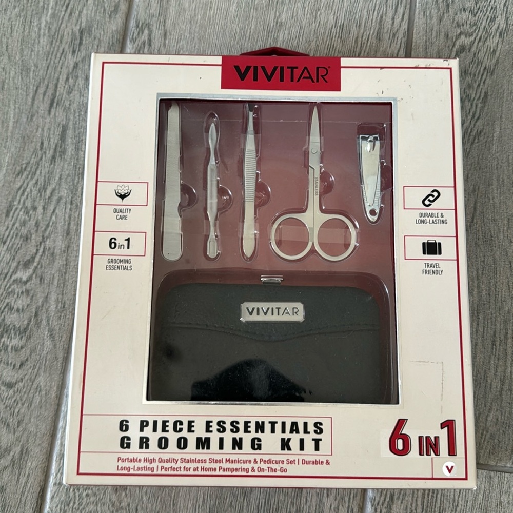 6 piece essential grooming kit